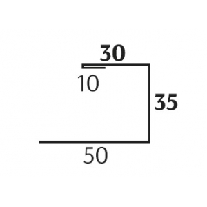 J-профиль 35*30 (Под бревно) ПЭП ECO (Односторонний, глянцевый) в пленке